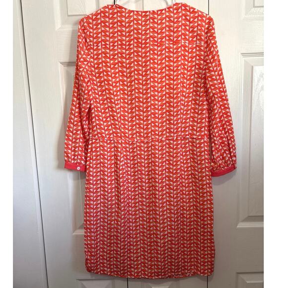 Original Penguin NWT Coral Geometric Pattern Shift Long Sleeves Dress Size 2 - Picture 5 of 11